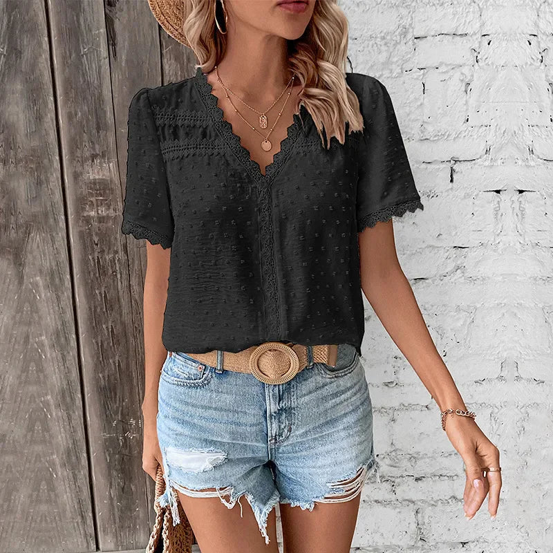 Casual Women's Short Sleeve Top