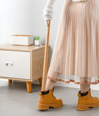 Minimalist Wooden Shoehorn With Magnetic Wall Mount