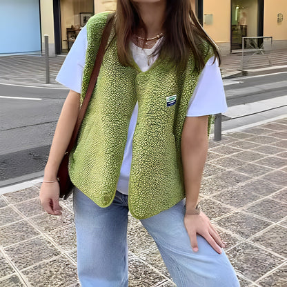 Comfortable Women's Vest Easy Button Front