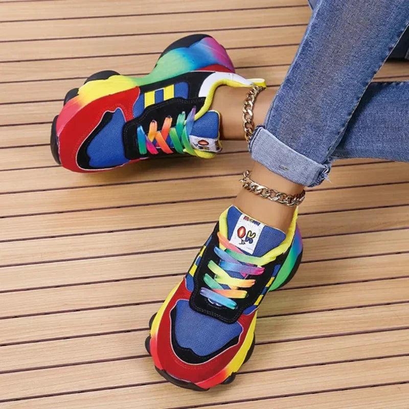 Fashionable Colorful High Top Sneakers - Olytrend
