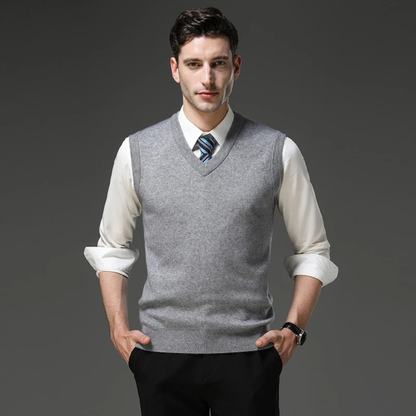 Comfy Men's V Neck Knit Vest