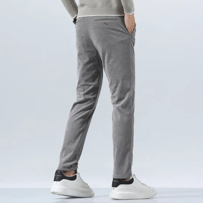 Classic Ribbed Corduroy Pants with Belt Loops