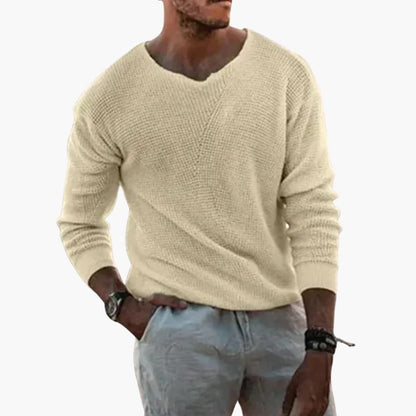 Classic Crew Neck Men's Long Sleeve Sweater