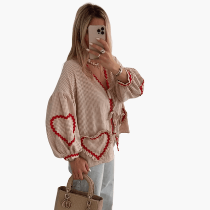 Cute Checked Shirt for Women with Sweet Pockets