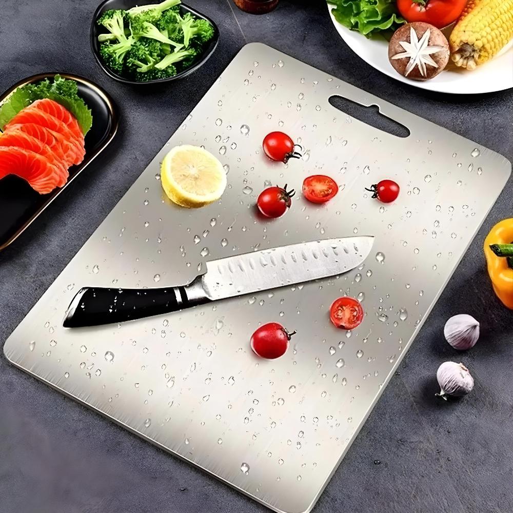 Heavy Duty Metal Chopping Board for Easy Cleaning