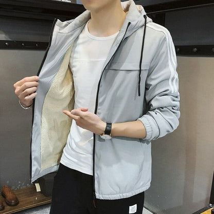 Waterproof Men's Windbreaker Jacket with Hood