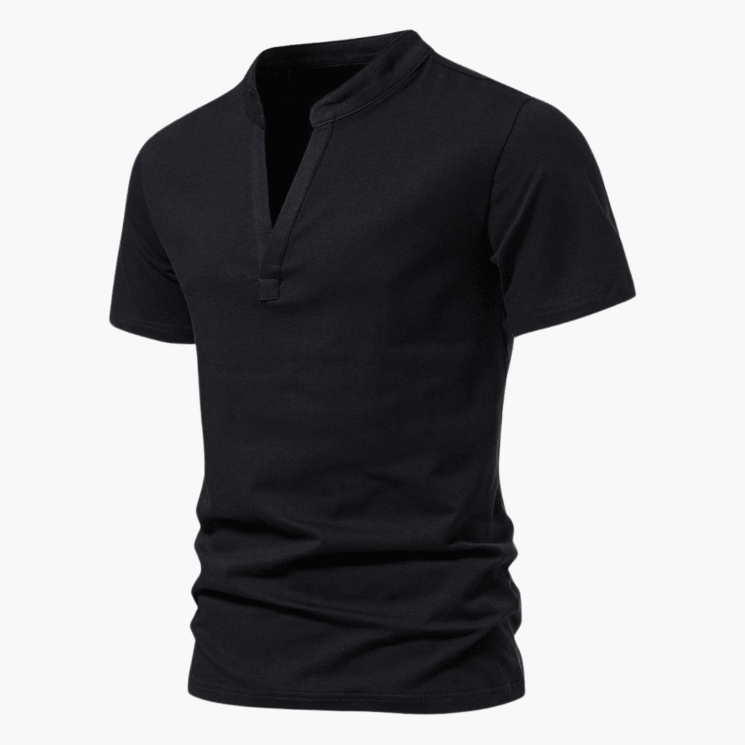 Comfortable V Neck Cotton Tee for Men