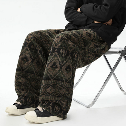 Casual Aztec Wide Leg Jogger Pants