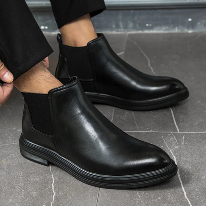 Stylish Men's Leather Chelsea Ankle Boots