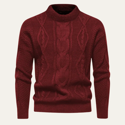 Warm Crew Neck Men's Winter Knit Sweater - Nocini