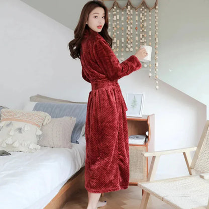 Soft Fleece Hooded Spa Robe
