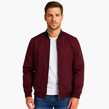 Men's Classic Zip Up Bomber Coat