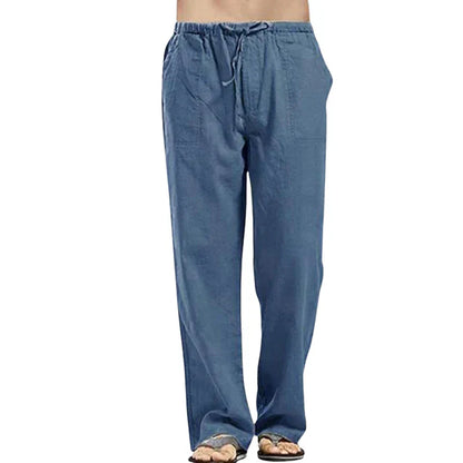 Comfortable Linen Mens Relaxed Fit Pants