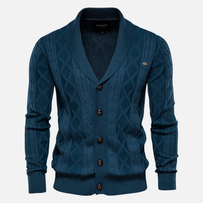 Classic Patterned Knit Cardigan