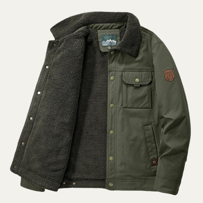 Warm Waterproof Men's Fleece Jacket with Pockets