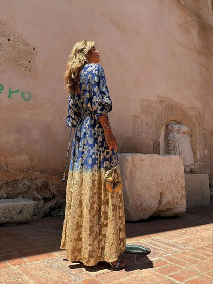 Trendy Open Back Women's Jumpsuit with Ombre Print