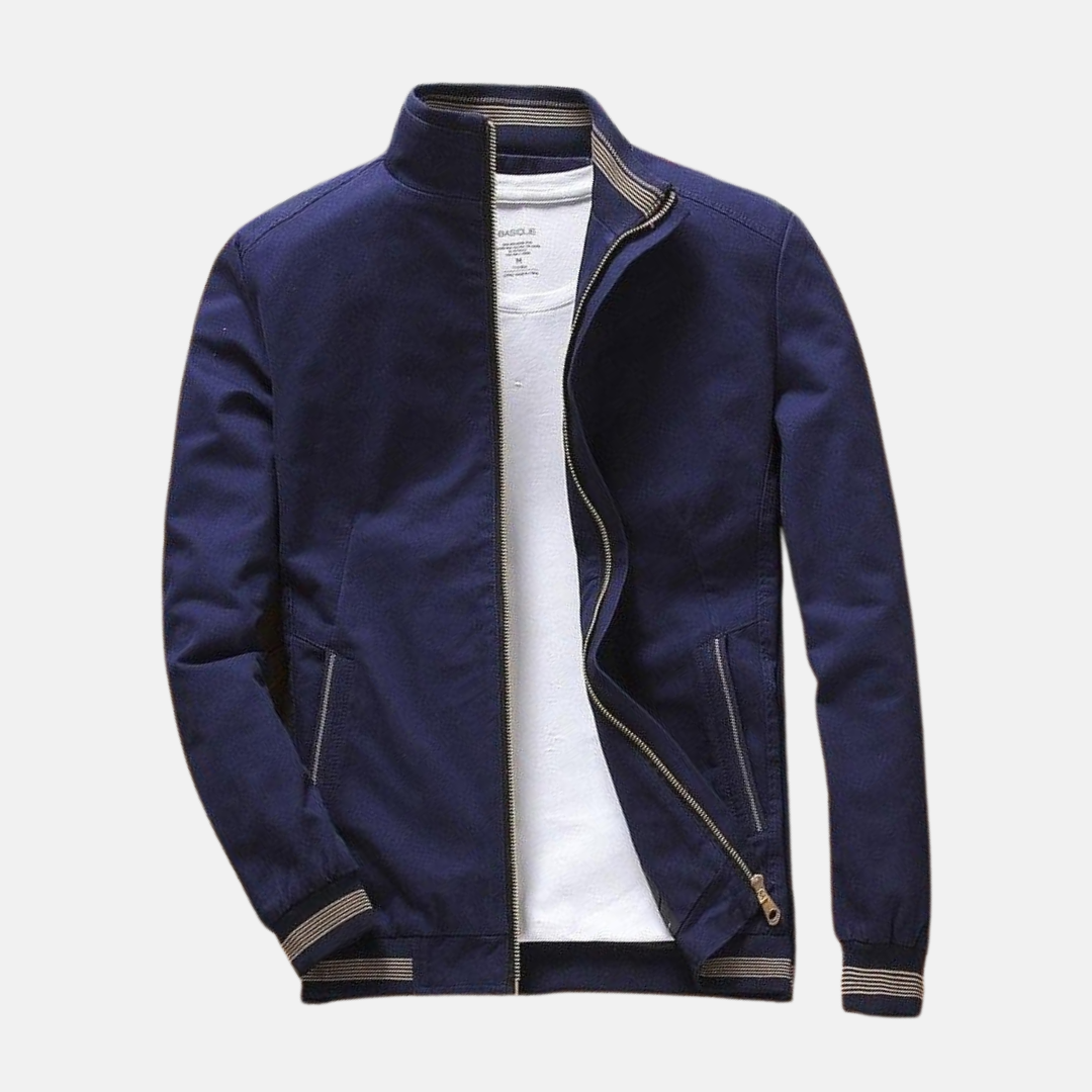 Casual Men's Zip Up Bomber Jacket