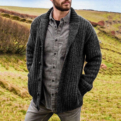 Cozy Open Front Men's Cardigan Sweater