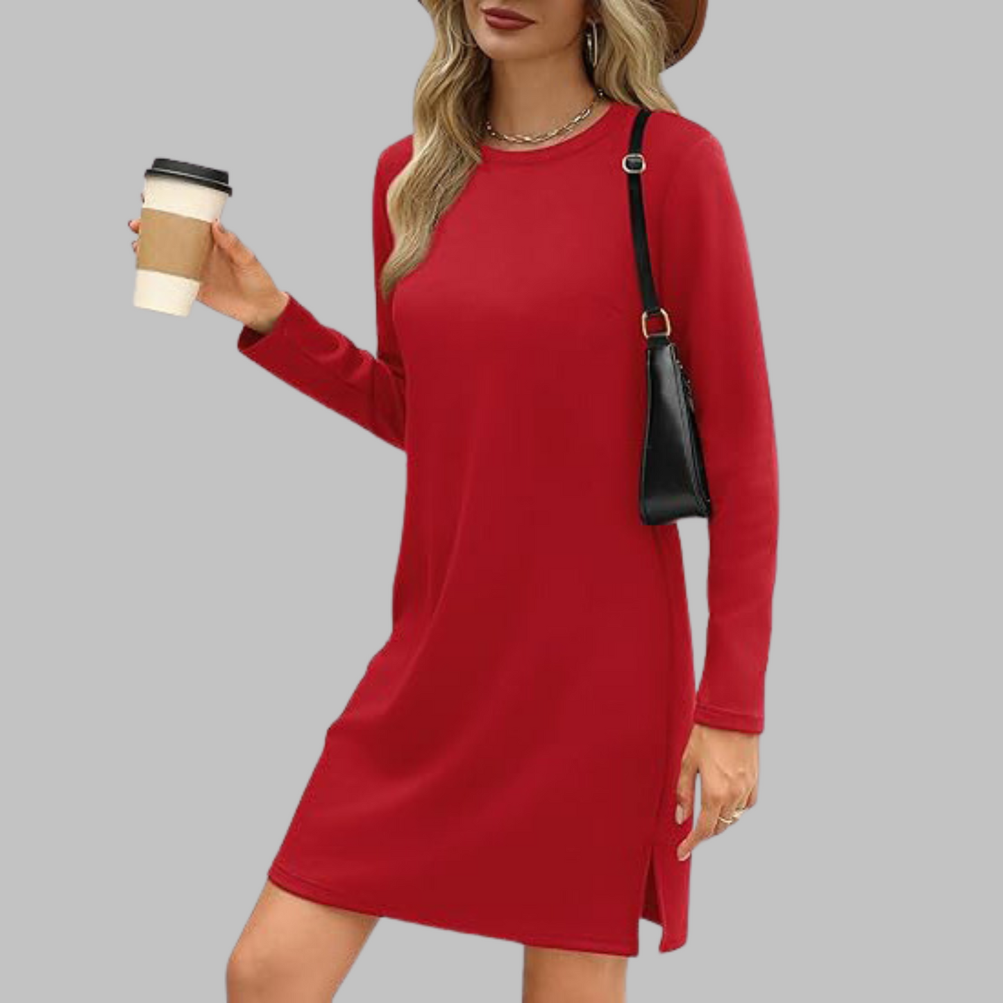 Relaxed Fit Casual Round Neck Dress