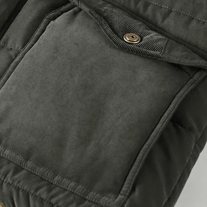 Insulated Men's Fleece Lined Hooded Winter Parka Coat