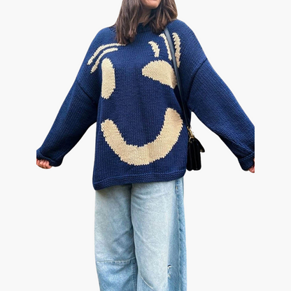 Cozy Women's Jumper with Large Fit and Fun Design