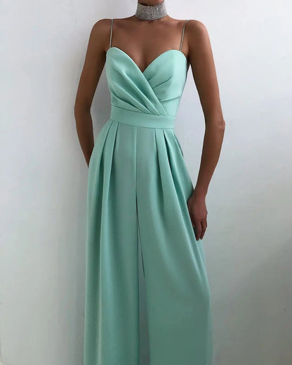 Crop Top Jumpsuit with High Waist and Flared Legs