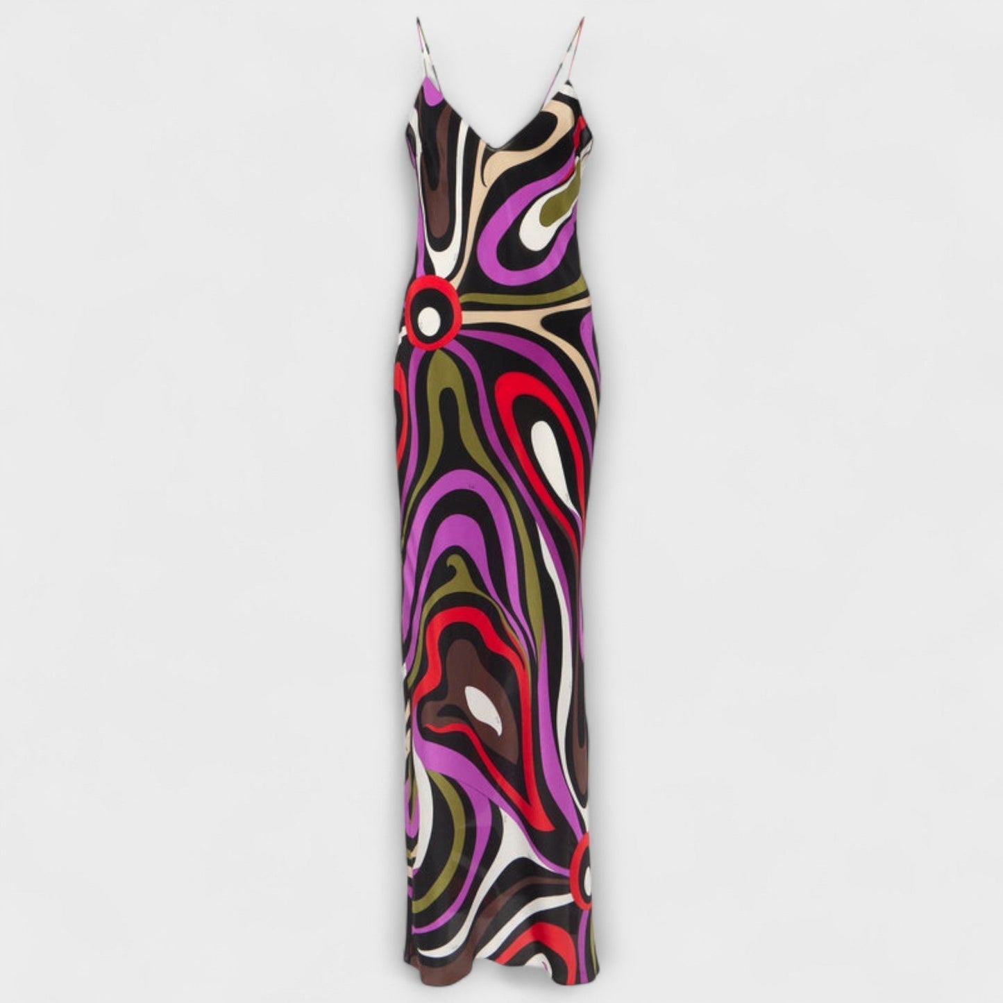 Elegant Marble Pattern Long Evening Dress