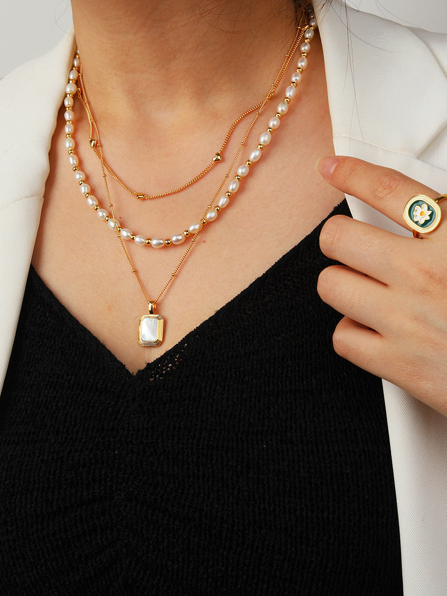 Classic Double Sided Silver Gold Pendant Necklace