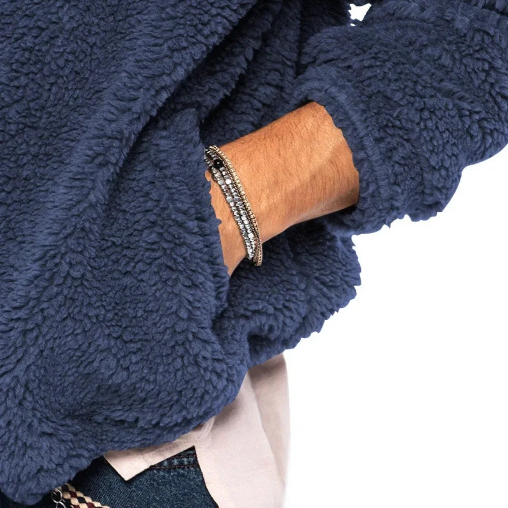 Warm Reversible Mens Fleece Coat