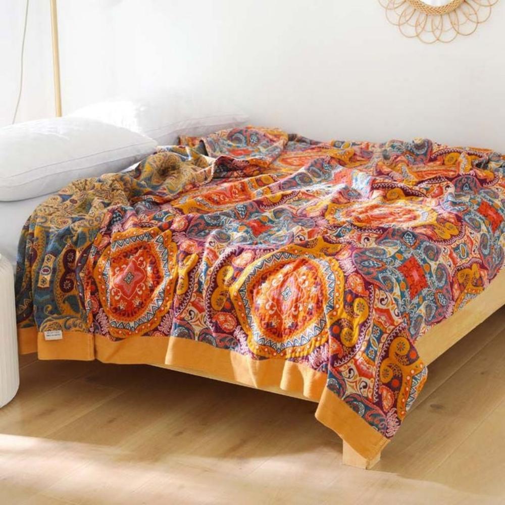 Colorful Reversible Throw Blanket