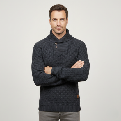 Classic Mens Thick Cable Knit Sweater