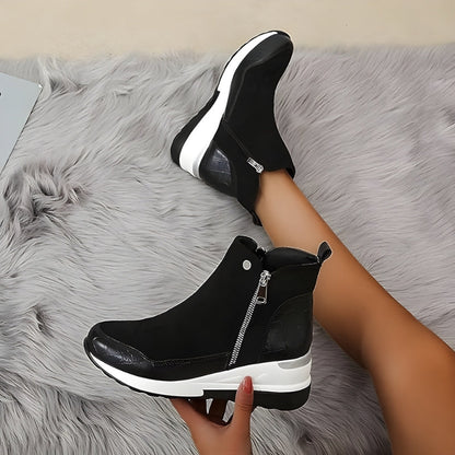 Comfortable Leather Women's Ankle Boots - Emma