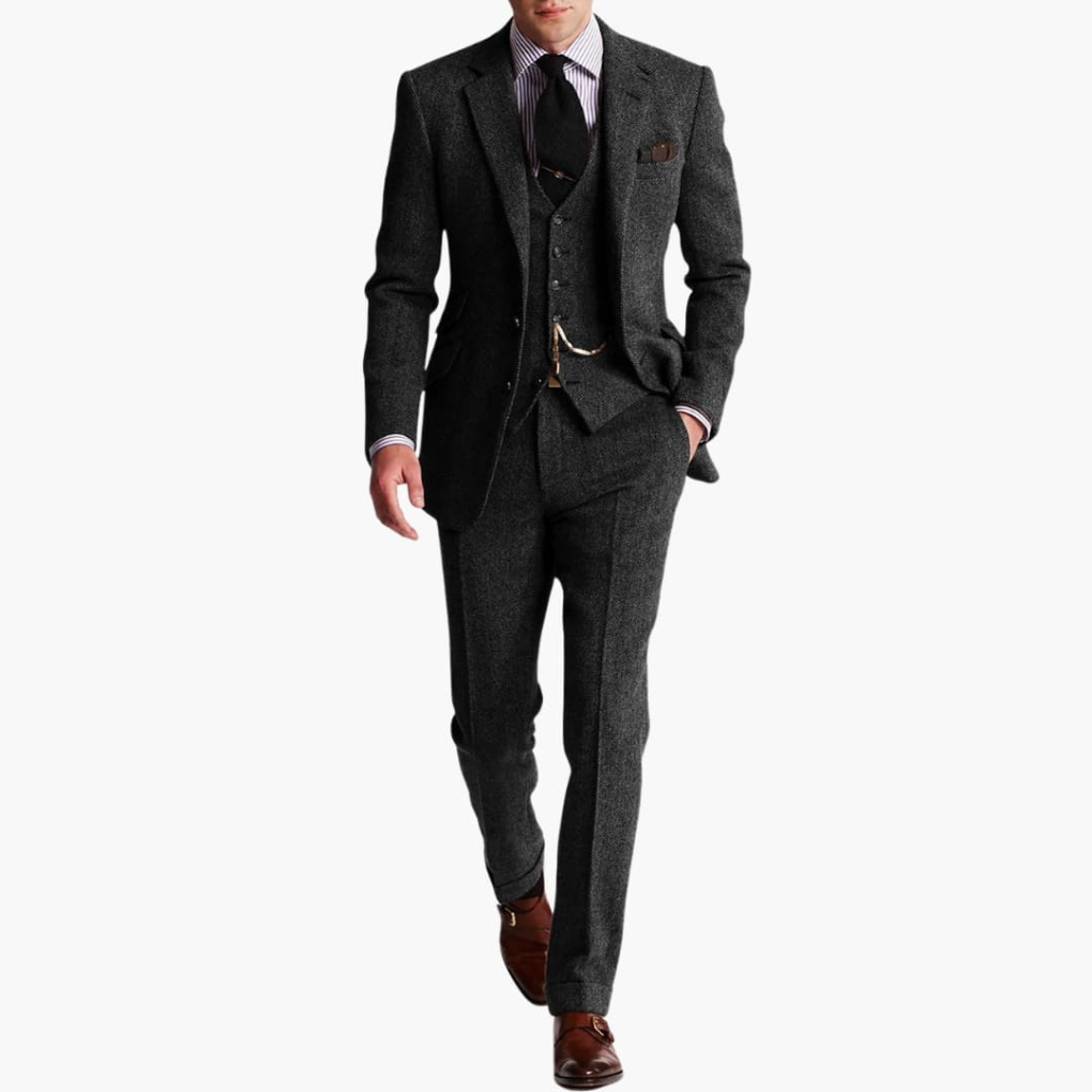 Classic 3 Piece Business Suit Set for Men