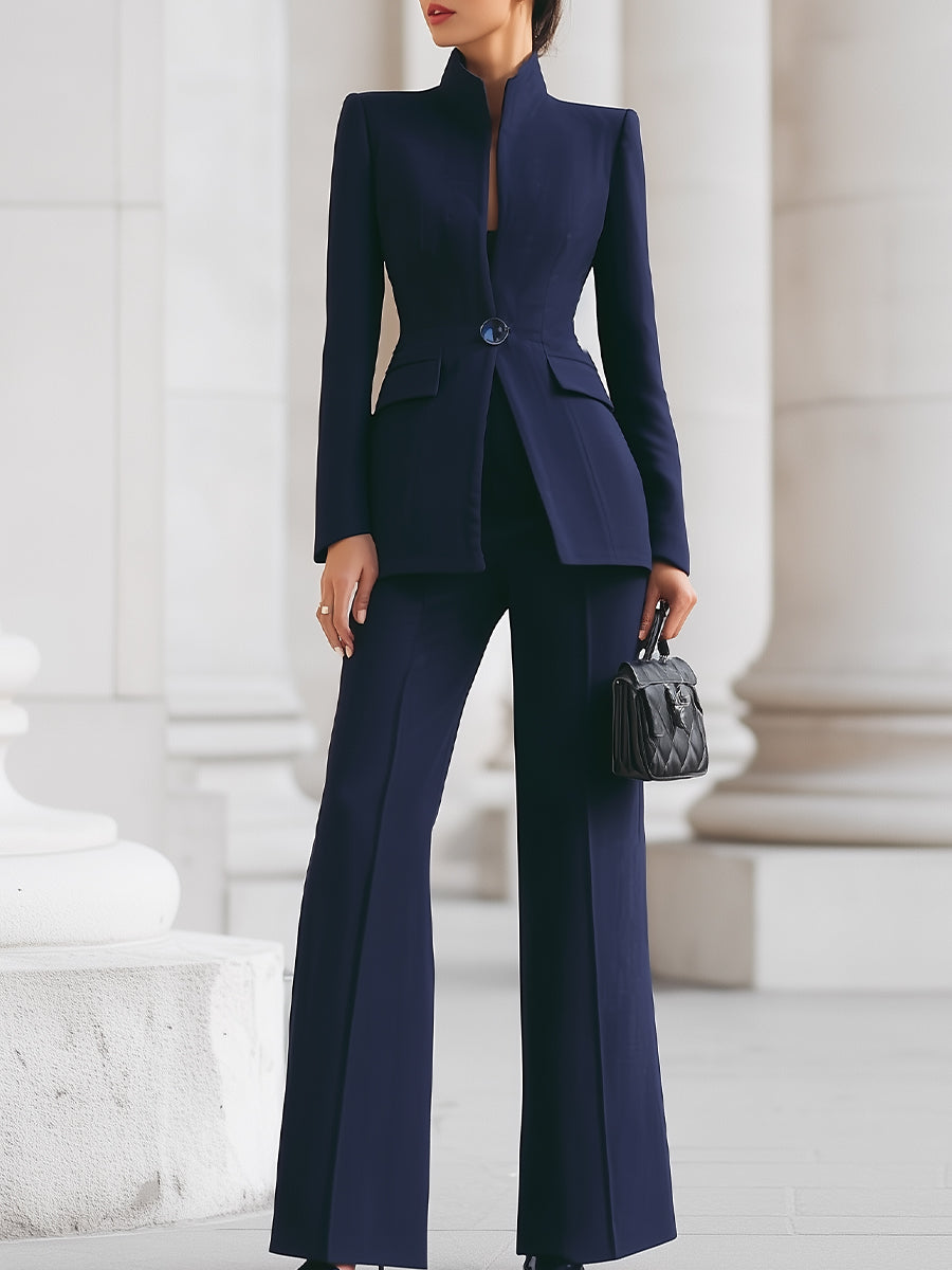 Classic Women's Business Jacket Pants Set - Olytrend