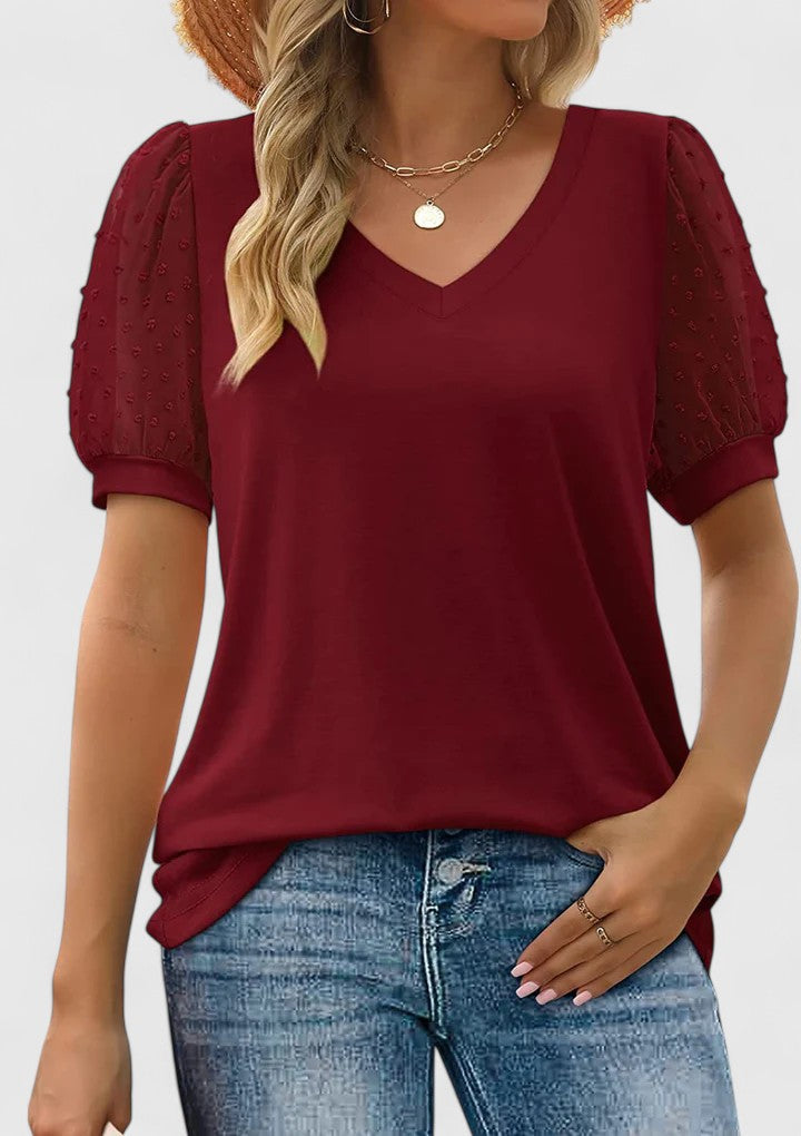 Relaxed Fit V Neck T Shirt