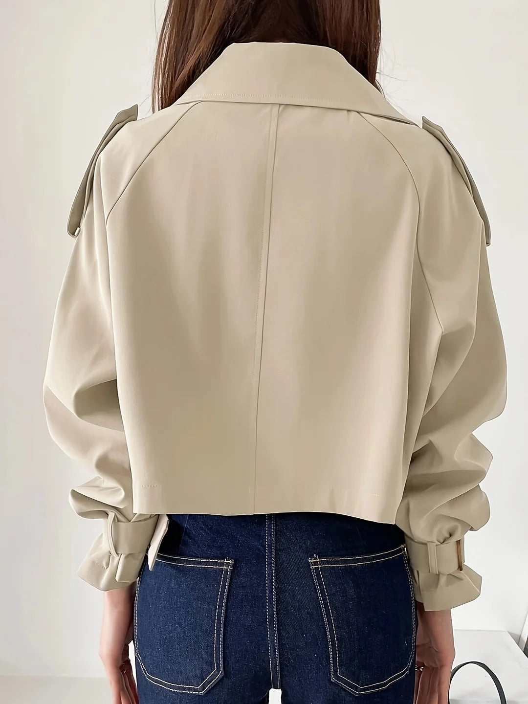 Classic Easy Short Trench Coat Perfect for Daily Wear