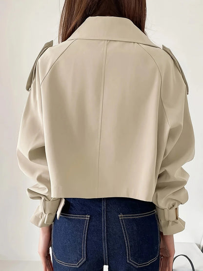 Classic Easy Short Trench Coat Perfect for Daily Wear