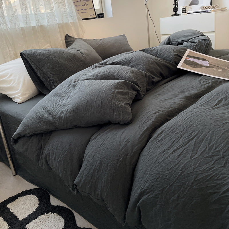 Simple White Cotton Bed Sheet Set - Nocini