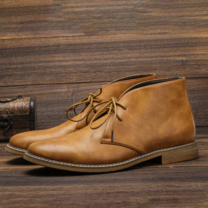Retro Style Men's Ankle Boots - Olytrend