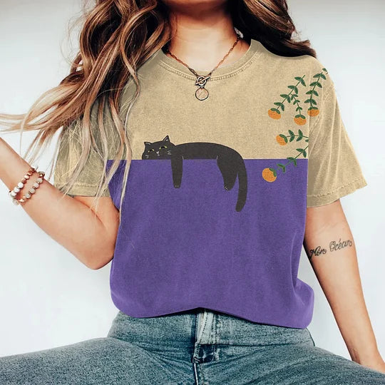 Comfy Casual Women's Graphic Tee Shirt - Nocini
