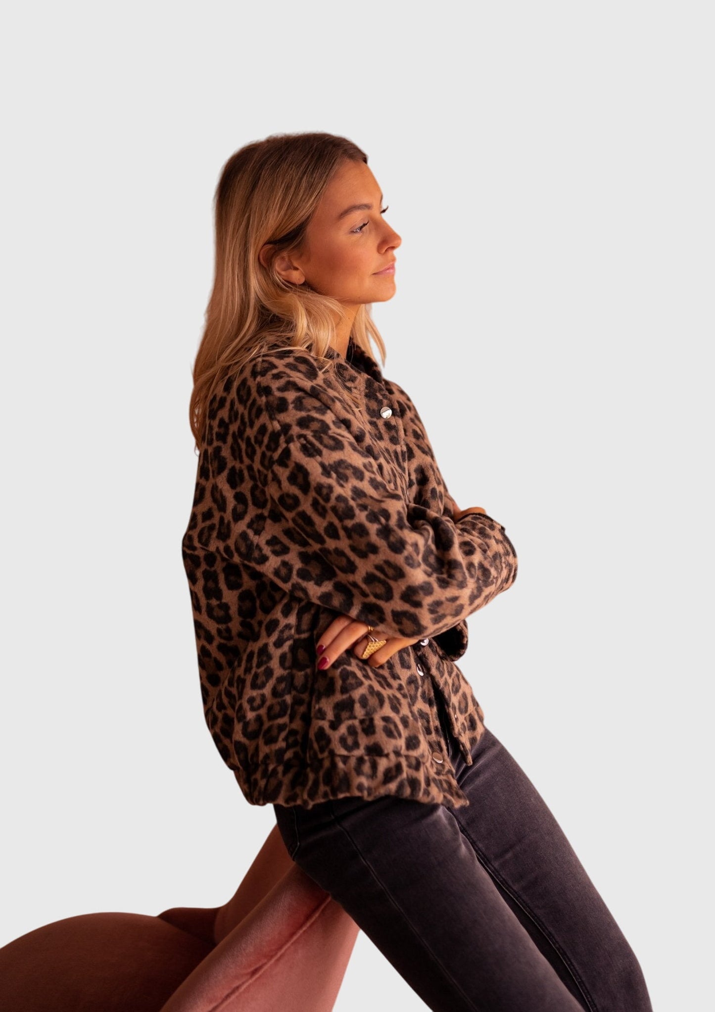 Fashionable Animal Print Coat