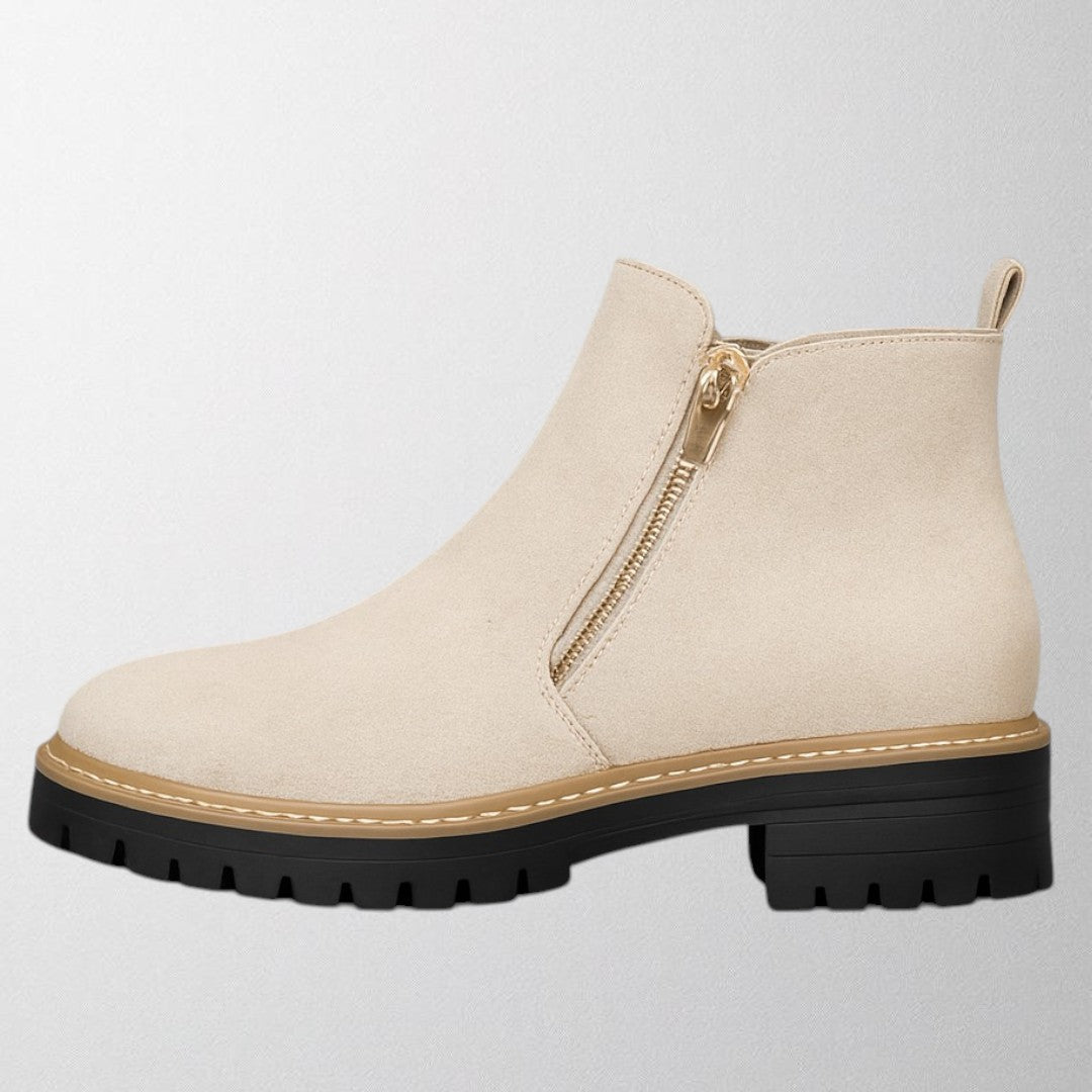 Comfortable Round Toe Zipper Boots