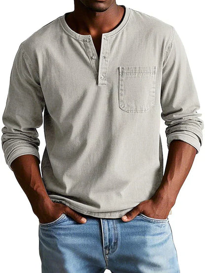Classic Casual Men's Long Sleeve Shirt