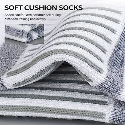 6 Pairs of Breathable Ankle Socks - ActiveRun-Black-Nora Luxe