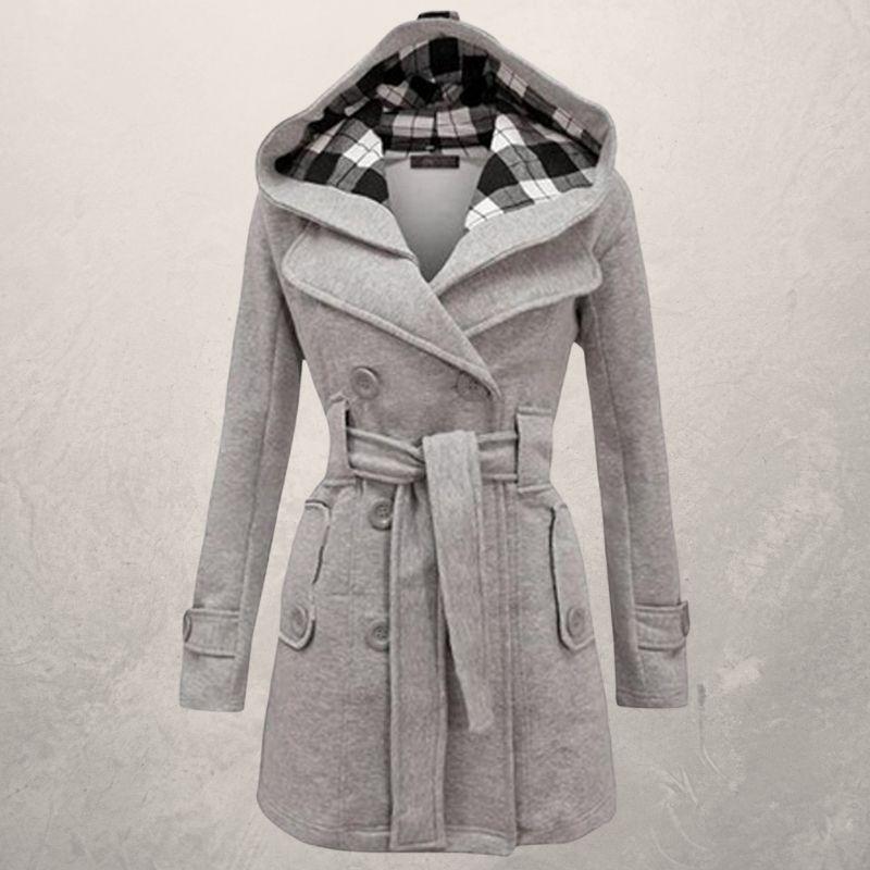 Ladies Waterproof Parka Coat with Hood and Fleece Lining