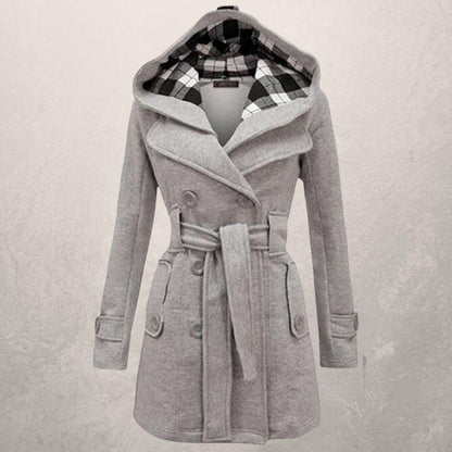 Ladies Waterproof Parka Coat with Hood and Fleece Lining