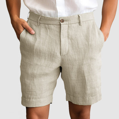 Relaxed Fit Summer Linen Shorts - Olytrend