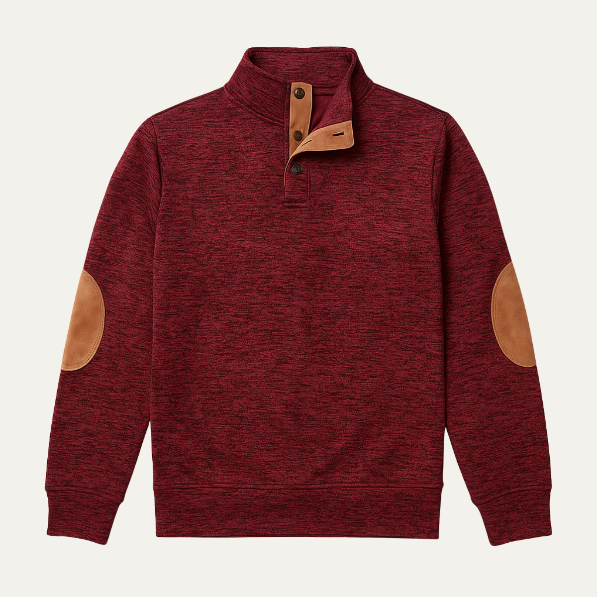 Classic Men's Cable Knit Sweater with Patch Elbows