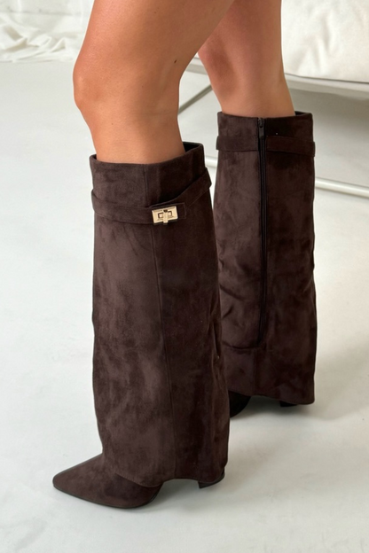 Fashionable Buckle Mid Calf Boots for Women