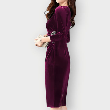 Luxurious Velvet Cut Out Dress